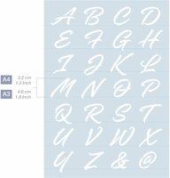 A3 Qbix QBIX Lettersjabloon Sierletters Kunststof - Hoogte letters 3-4cm
