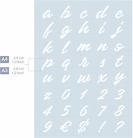 A3 Qbix QBIX Lettersjabloon Sierletters Kunststof - Hoogte letters 3-4cm