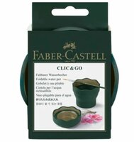 Groene vouwbare watercup / waterbeker Faber-Castell Clic&amp;Go