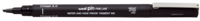 Schuine punt 2mm (Chisel) Uni Pin fineliner zwart
