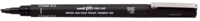 Schuine punt 3mm (Chisel) Uni Pin fineliner zwart