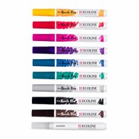Set van 10 Galaxy kleuren Ecoline Brushpennen in kartonnen etui van Talens