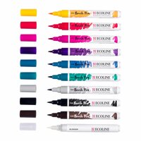 Set van 10 Galaxy kleuren Ecoline Brushpennen in kartonnen etui van Talens