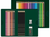 Polychromos en Pitt Grafiet Mat 40 delige set van Faber-Castell inhoud van set