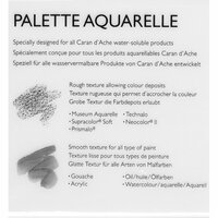 26 x 13 cm Witte kunststof palet met 1 ruwe &amp; 1 gladde kant  Caran d'Ache