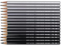 Set van 15 Graphite / Grafiet potloden Caran d'Ache Grafwood
