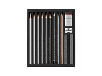 Set van 14 Graphite / Grafiet potloden "Sketching" Caran d'Ache Grafwood