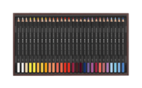 Houten koffer met 80 kleuren + 4 (watervermengbare) grafiet potloden / Wooden Box Caran d'Ache Museum Aquarelpotlood / Pencil Set 476