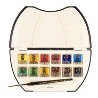 12 napjes + penseel Luxury Pocket box set Rembrandt Professionele Aquarelverf