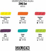 6 x 59 ML Golden SoFlat Zing 6 Color Set