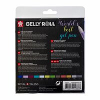 Achterkant van de set 12 x Gelly Roll pennen (0,35 mm) Moonlight (06) set Pastel van Sakura