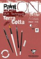 Voorkant van A5 Paint'ON Terracotta 20 vellen 250 grams van Clairefonaine 976153C 3329689761536