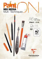 Voorkant van A6 Paint'ON 40 vellen 250 grams van Clairefonaine 960060C  3329689600606