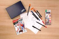 Inhoud van Clairefontaine Starterset Manga &ndash; A5 Manga Layout Blok + 6 Goldfaber Sketch Markers van Faber-Castell 976157C