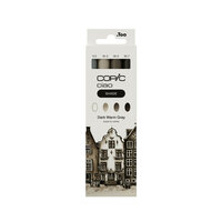 3 x Dark Warm Grey Shade Copic Ciao alchohol inkt markers + 1 Multiliner set Set 420