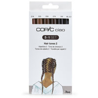 5 +1 Hair Tone Colours Copic Ciao alchohol inkt markers Set 573