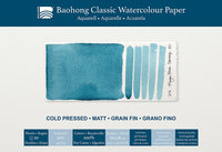 260 x 380 mm 4-zijdig verlijmd 300 grams Cold Pressed Grain Fin Medium Baohong Classic 100 % katoen aquarelpapier Blok 20 vel