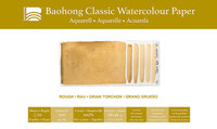 280 x 380 mm 300 grams Rough Grain Torchon Ruw Baohong Classic 100 % katoen aquarelpapier Pak 20 vel