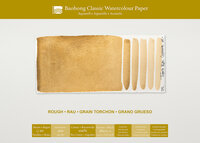 380 x 530 mm 4-zijdig verlijmd 300 grams Rough Grain Torchon Ruw Baohong Classic 100 % katoen aquarelpapier Blok 20 vel