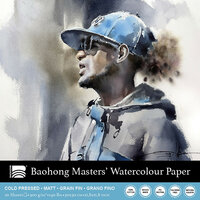 300 x 300 mm  4-zijdig verlijmd 300 grams Cold Pressed Grain Fin Medium Baohong Masters Choice Michael Solovyev 100 % katoen aquarelpapier