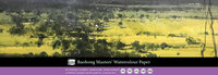 130 x 380 mm 4-zijdig verlijmd 300 grams Hot Pressed Grain Satine Glad Baohong Masters Choice Herman Pekel 100 % katoen aquarelpapier
