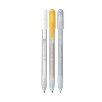 3 x Special Mix A Sakura Retractable Gelly Roll (klikpen) (Zilver-Goud-Wit) Set X3A