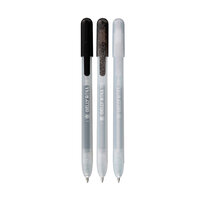 3 x Special Mix B Sakura Retractable Gelly Roll (klikpen) (Zwart-Zilver-Zwart) Set X3B