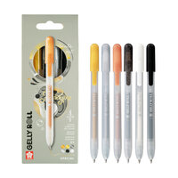 6 x Special Mix Sakura Retractable Gelly Roll (klikpen) Set X6