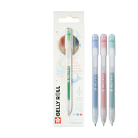 3 x Stardust Mix A Sakura Retractable Gelly Roll (klikpen) (Rood-Blauw-Groen) Set A3A
