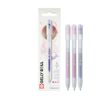 3 x Stardust Mix C Sakura Retractable Gelly Roll (klikpen) (Pink-Roze-Paars) Set A3C