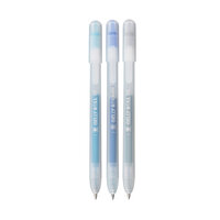 3 x Stardust Mix D Sakura Retractable Gelly Roll (klikpen) (Hemelsblauw-Blauw-Zilver) Set A3D
