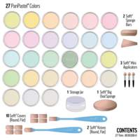 Inhoud van de set 27 Tints / lichte kleuren set van PanPastel Set 205