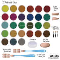 Inhoud van 27 Shades / Schaduw kleuren set van PanPastel Set 209