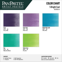 Kleurenkaart van 5 Cool Warm / Koele en Warme kleuren set van PanPastel Set 502