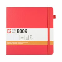 20 x 20 cm notitieboek, 80 vellen gestippeld papier, pruimbloesemkleurige harde kaft &ndash; Sakura