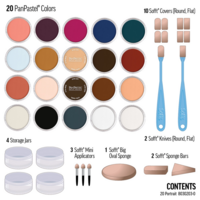 PanPastel Portrait Set &ndash; overzicht van 20 zachte pastelkrijt kleuren met bijbehorende Sofft Tools zoals applicators, schilder