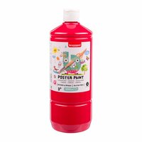 Bruynzeel Poster Paint 1L &ndash; Primair Rood (Magenta), kindvriendelijke waterverf in knijpfles, vegan en superwasbaar.