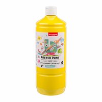 Bruynzeel Poster Paint 1L &ndash; Primairgeel (Kleur 275), kindvriendelijke waterverf in knijpfles. Superdekkend, vegan en ges