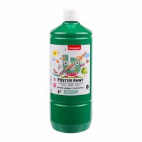 Bruynzeel Poster Paint 1L &ndash; Groen (Kleur 600), kindvriendelijke, dekkende waterverf in knijpfles. Vegan en wasbaar.
