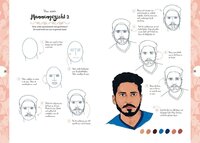 Voorbeeldpagina uit Mensen tekenen in 10 stappen met uitleg en schetsopbouw 4