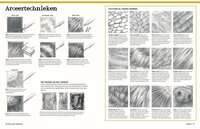 Voorbeeldpagina uit Het grote tekenboek met uitleg over arcering en perspectief 1
