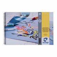 3 x Van Gogh papier Toned Ocean Blue 30 vellen Ringband 120 gram A4