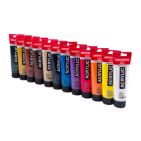 De "waaier" foto van alle losse tubes op een rij. Dit is cruciaal zodat de klant de exacte kleuren kan zien.