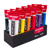 De foto van de doos in de display/tray waar de tubes in staan, zodat de klant ziet hoe het verpakt zit.