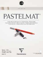 Voorkant van het Pastelmat No 3 Pastel Papier verlijmd Wit met een fijne structuur van Clairefontaine, 30 x 40 cm 96029C 332968