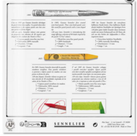 Achterkant verpakking Sennelier Pastel Pencil Set D&eacute;couverte met 48 halve pastelstiften.