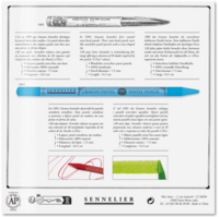 Informatieve achterkant van de Sennelier Pastel Pencil verpakking met uitleg over de 100% pigment stiften. N132340.02 304645199