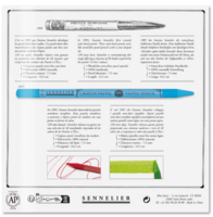 Informatieve achterkant van de Sennelier Pastel Pencil verpakking met uitleg over de 100% pigment stiften. N132340.01 304645199