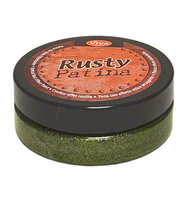 Gesloten potje Viva Decor Rusty Patina 50ml in de kleur Grunspan (kopergroen).  112990636 4042972111977