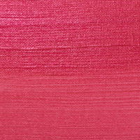 Een close-up macro-opname van een vlakke, Metallicrode (832) verftextuur op canvas of paneel. De afbeelding laat de fijne, hori